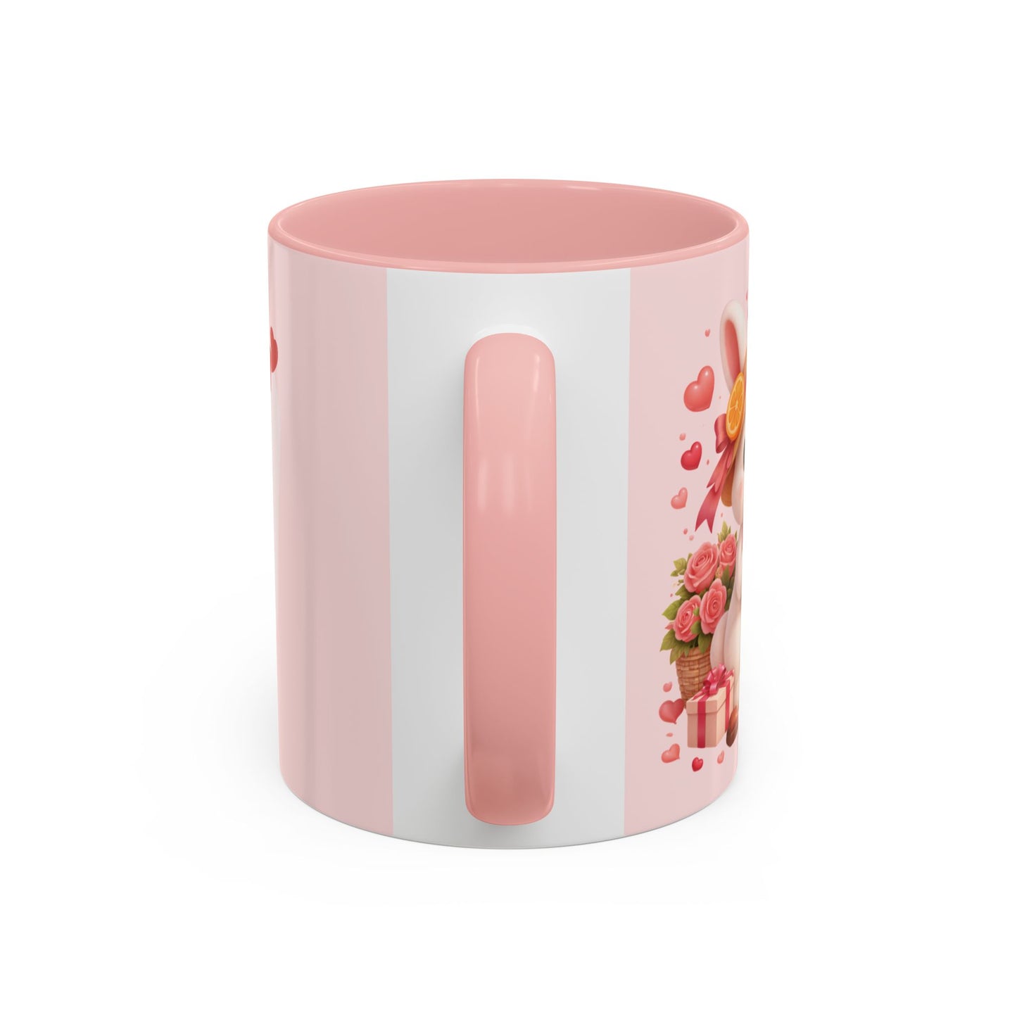 Valentijn Mok Maggie met Hart β Liefdevolle Quote β Roze Binnenkant & Oor