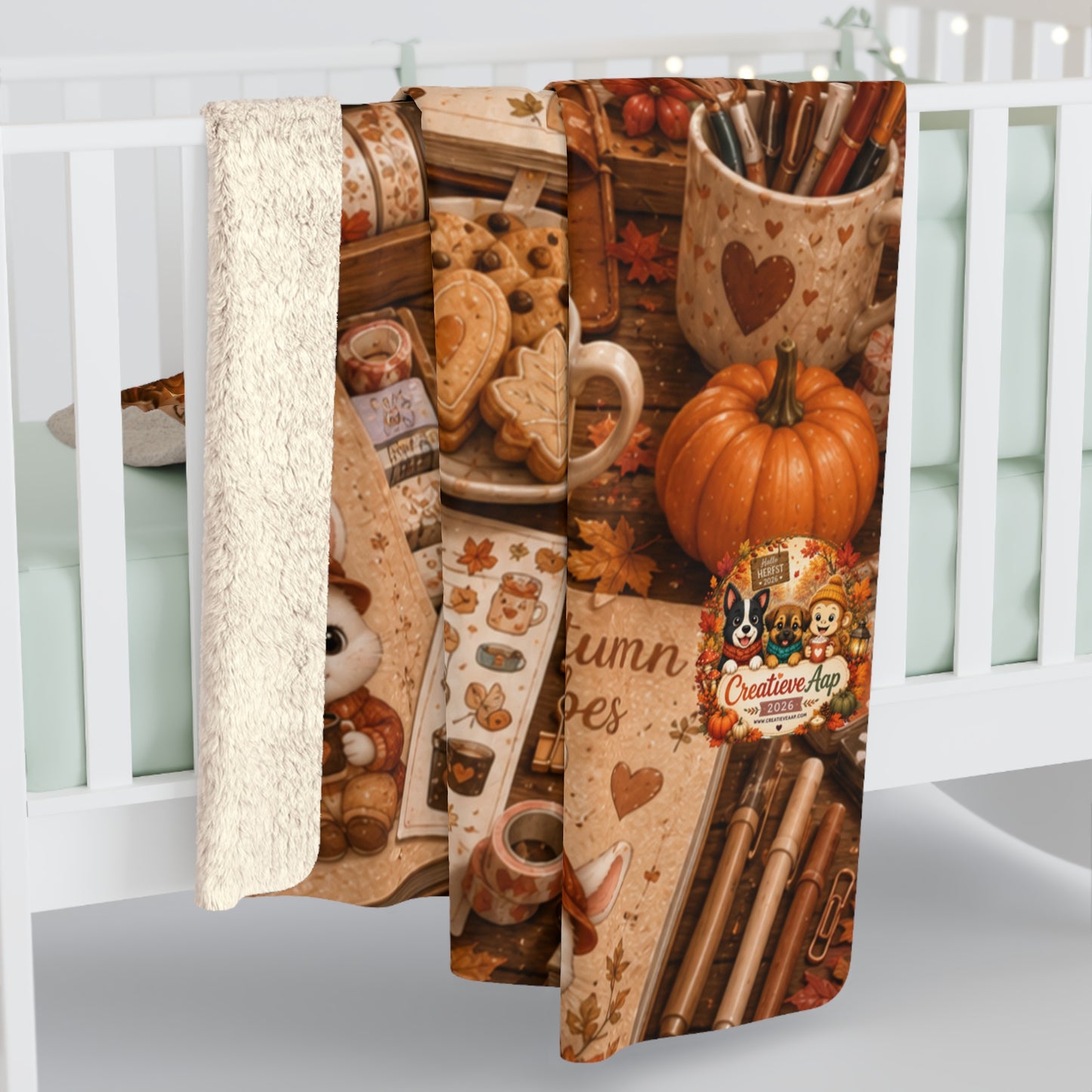 Maggie Cozy Planning Sherpa Fleece Blanket | Herfst 2026 | Creatieve Aap