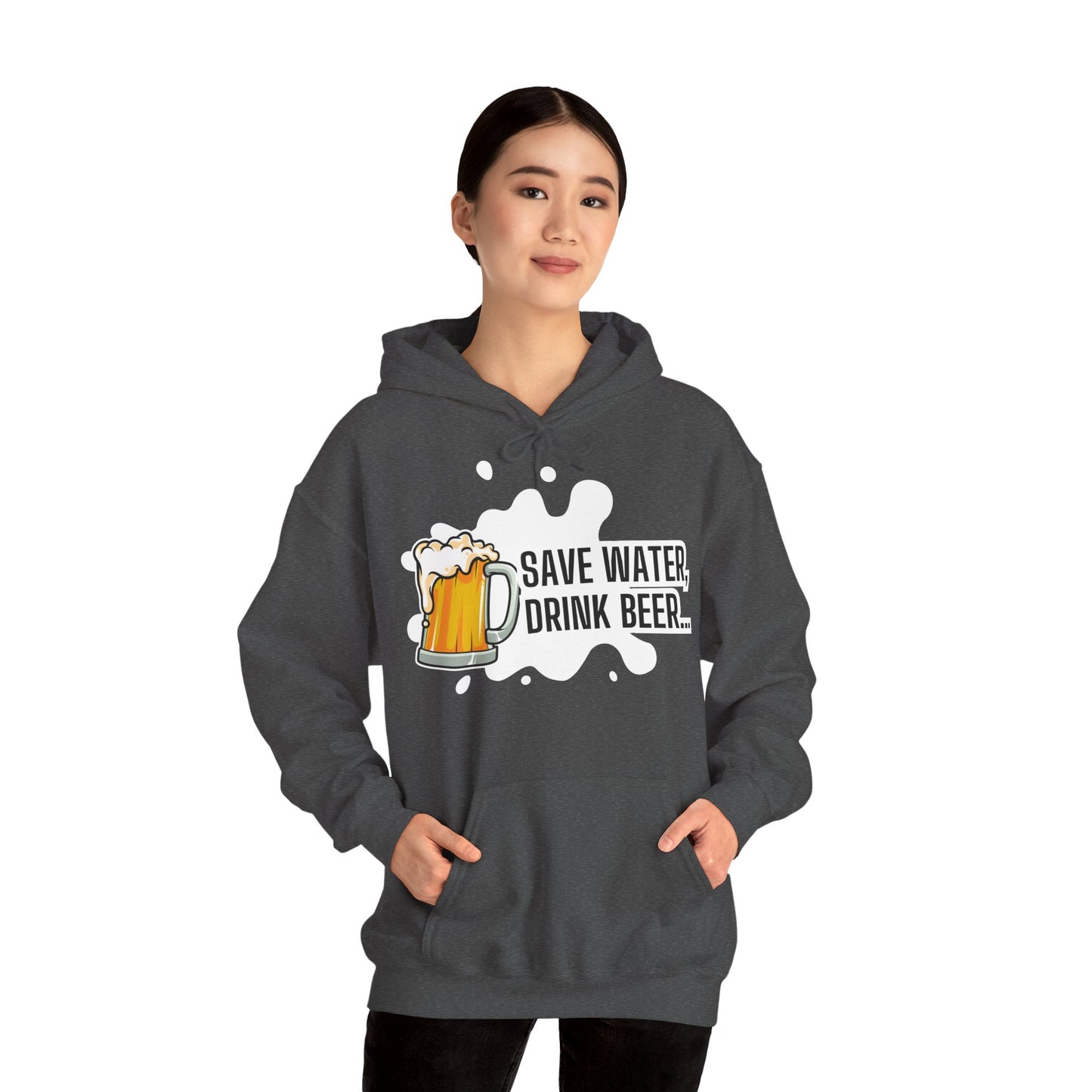 Unisex Heavy Blendβ’ Hooded Sweatshirt β Save Water, Drink Beer Hoodie