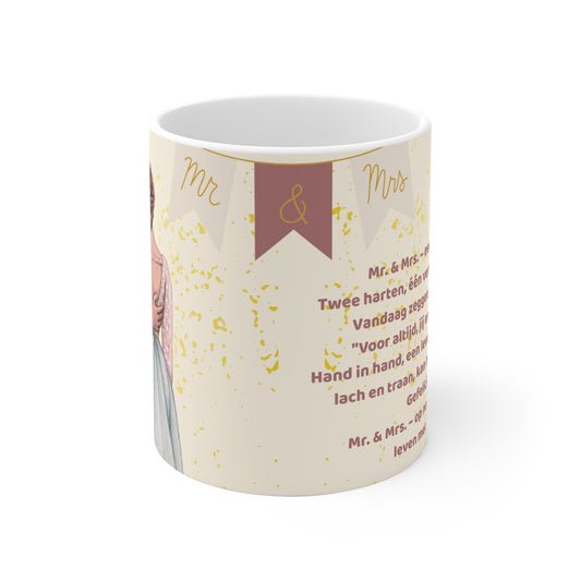 Mr. & Mrs. Trouw Mok β Romantisch Cadeau Printify