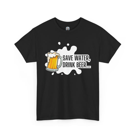 Unisex Unisex Heavy Cotton Tee – Save Water, Drink Beer