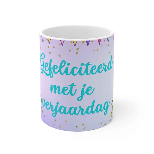 verjaardag gefeliciteerd katten mok