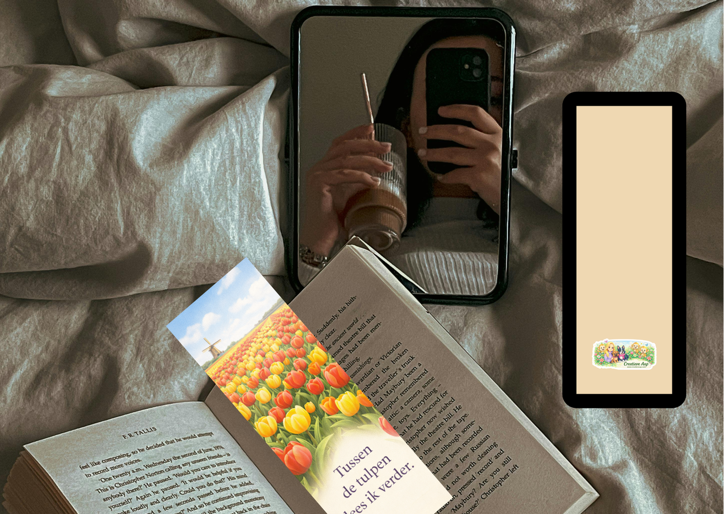 Boekenlegger Tulpen – Tussen de tulpen lees ik verder | Boekenweek 2026