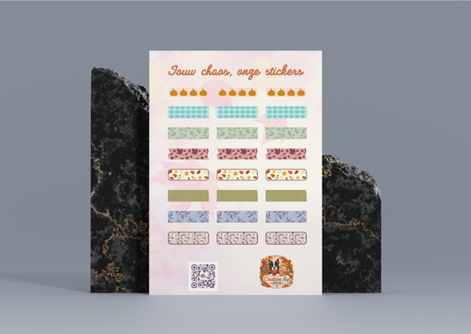 Herfst Washi Planner Vinyl Stickers | Washi Stickers | A6 & A5 | Handmade | Creatieve Aap