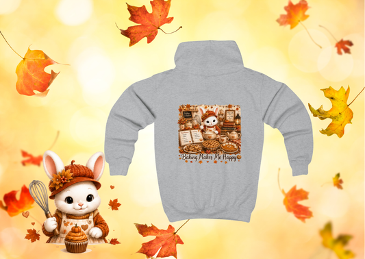 Maggie – Baking Makes Me Happy Kinder Hoodie | Herfst 2026 | Creatieve Aap