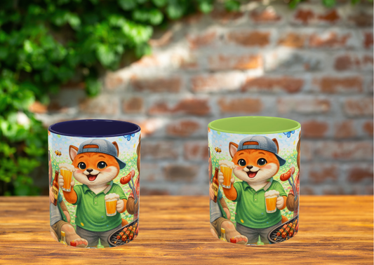 Lente Feest Beker – Broederliefde | Keramiek 330 ml – Light Green & Navy