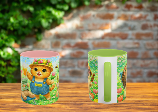 Lente Feest Keramiek Beker – Vrolijke Dieren & Bloemen | 0,33L