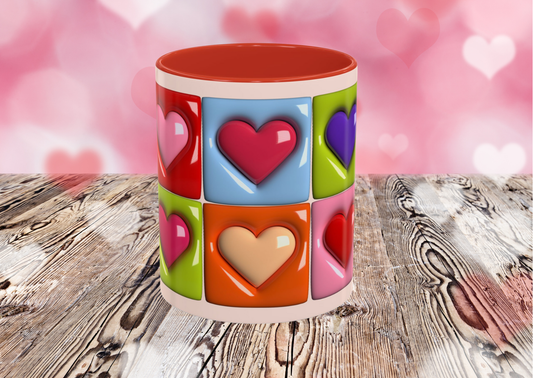 π₯° Mok βColourful Heartsβ β Valentijnseditie