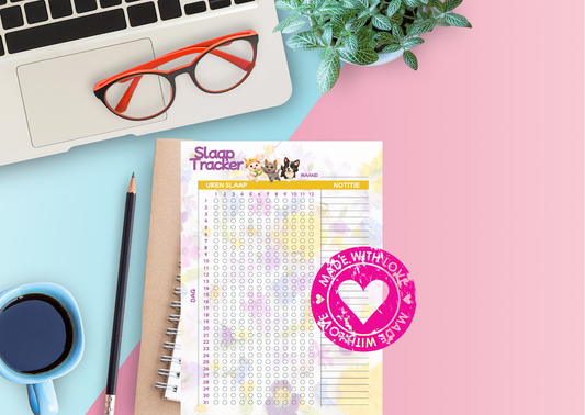 Maart 2026 Planner Set PDF – Dagplanner, Maandplanner & Slaaptracker – Lente Editie | Creatieve Aap (Digitale Download)