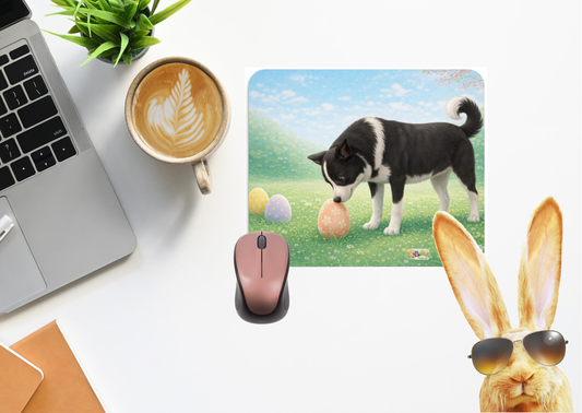 Nikita Paas Muismat – Vrolijk Pasen | Eigen Creatieve Aap Design | Neopreen | 23,2 x 19,4 cm