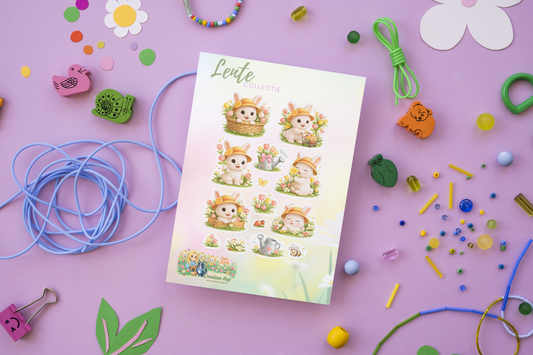 Maggie Planner Stickers – Lente Collectie 2026 | Konijn Kawaii
