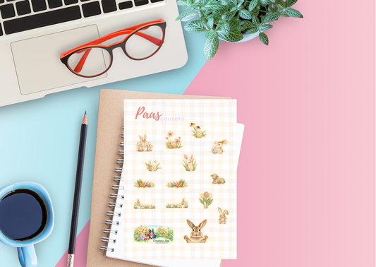 Paas Planner Stickers – Paas Konijn & Lente Decoratie | Matte Vinyl | A5 & A6 Stickersheet