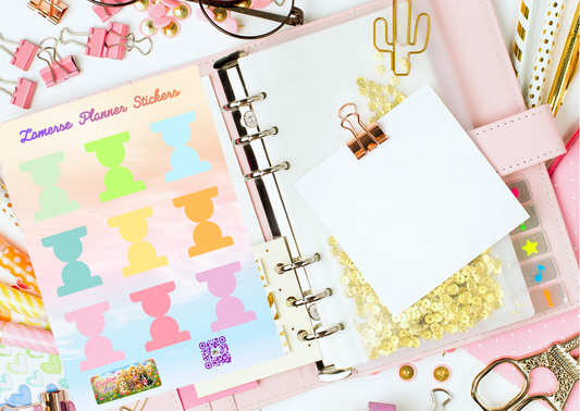 Ronde Tabs Planner Stickers | Pastel Tab Stickers | Planner Tabs | A6 & A5 Vinyl Sticker Sheet