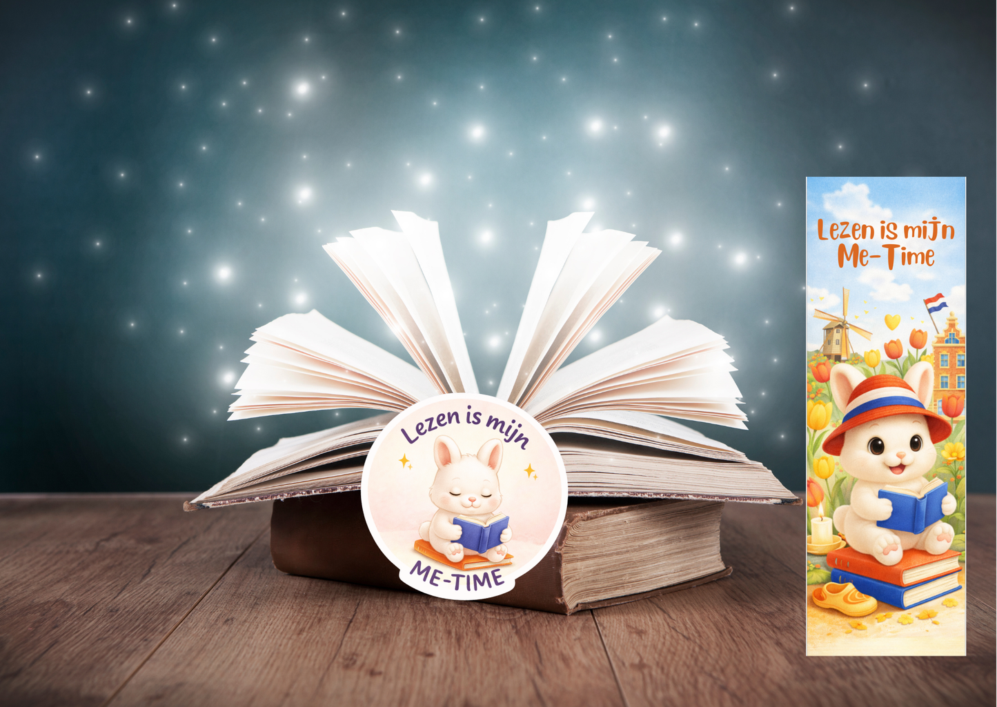 Vinyl Sticker Maggie – Lezen is mijn Me-Time | Creatieve Aap