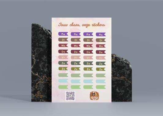Week Planner Vinyl Stickers | A6 & A5 | Handmade | Planner Stickers | Creatieve Aap