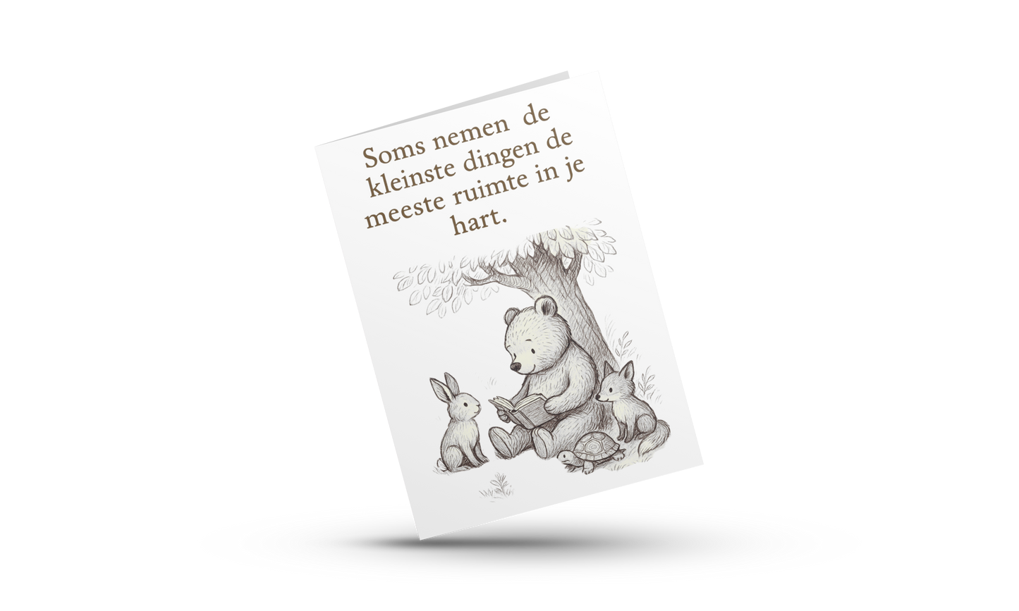 Valentijn Wenskaart – “Soms nemen de kleinste dingen…” | Beer Quote | A6