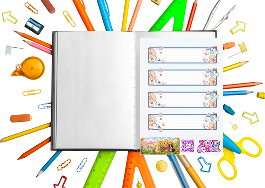 Donzige Vriend Label Stickers β Beschrijfbare Planner Etiketten β Vinyl Matte Stickers β A6 & A5