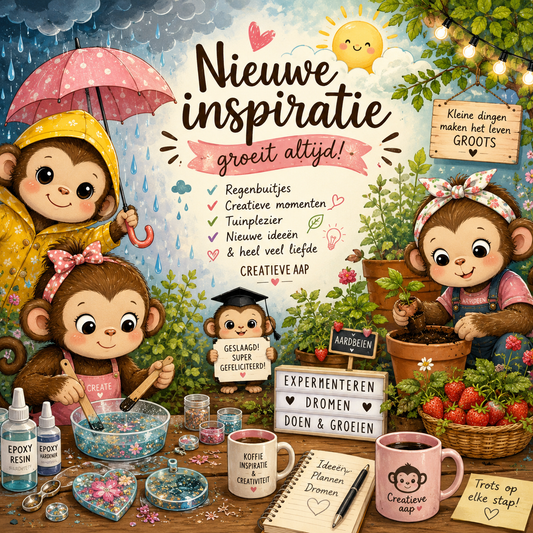 Regen, Epoxy, Aardbeien en Nieuwe Inspiratie