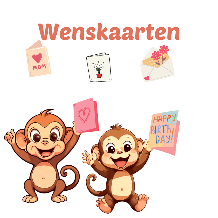 Wenskaarten Creatieve Aap