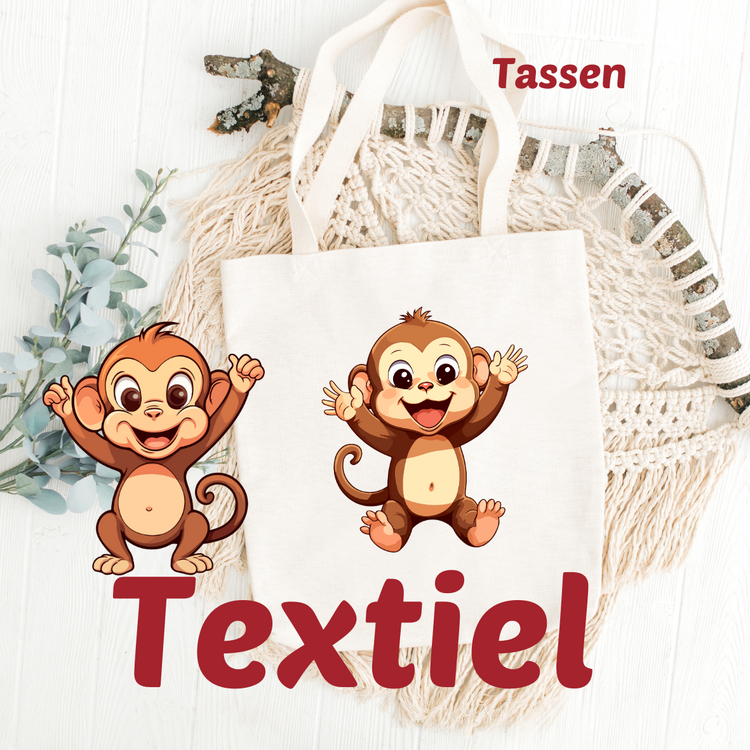 Textiel Creatieve Aap