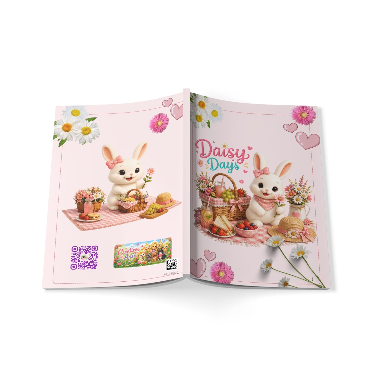 Maggie Daisy Days Notebook A5 | Bullet Journal | Dagboek | Konijnen Schrift | Creatieve Aap