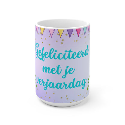 verjaardag gefeliciteerd katten mok Printify