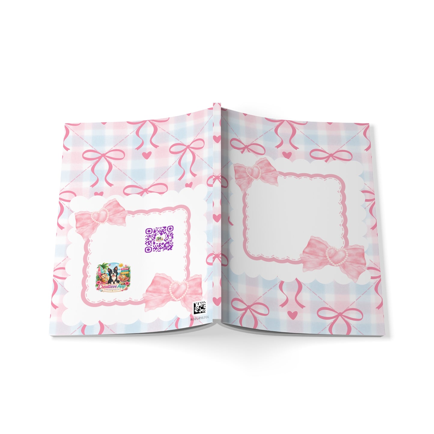 Kawaii Strikjes A5 Notitieboek – Pastel Roze – Gelinieerd – 150 Pagina's