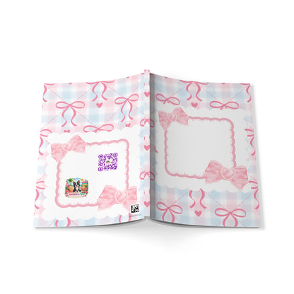 Kawaii Strikjes A5 Notitieboek – Pastel Roze – Gelinieerd – 150 Pagina's