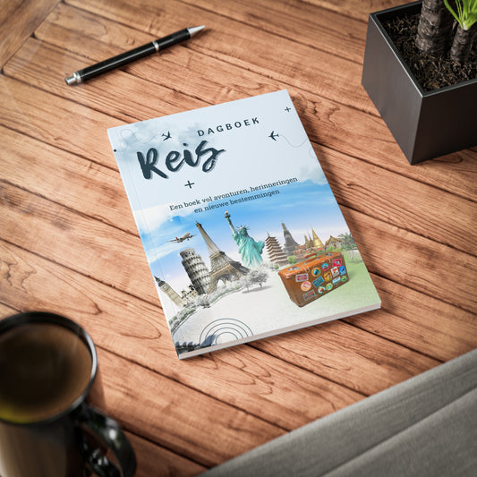 Reis Dagboek Notebook A5 | Travel Journal | Vakantie Dagboek | Bullet Journal | Creatieve Aap