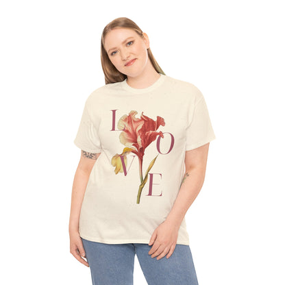 Valentijn Shirt LOVE Flower – Unisex T-Shirt Adult | Gildan 5000 | Valentijn 2026