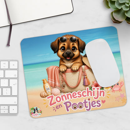 Novi Zonneschijn en Pootjes Muismat | Zomerse Puppy Mousepad | Creatieve Aap