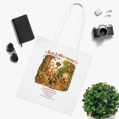 Interactieve Totebag – Kun jij alles vinden? | 100% Katoen | Herfstcollectie 2026