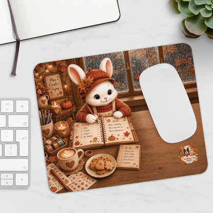 Maggie Cozy Planning Herfst Muismat | Neopreen Bureauonderlegger | Creatieve Aap Herfstcollectie 2026
