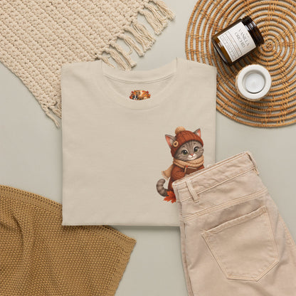 Shelby Cozy Reading Café Herfst T-Shirt – Unisex Dubbelzijdig Bedrukt | Cozy Kat Shirt | Gildan 5000