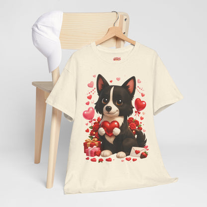 Valentijn Shirt Nikita – Liefdevolle Hond met Hartjes | Unisex T-shirt
