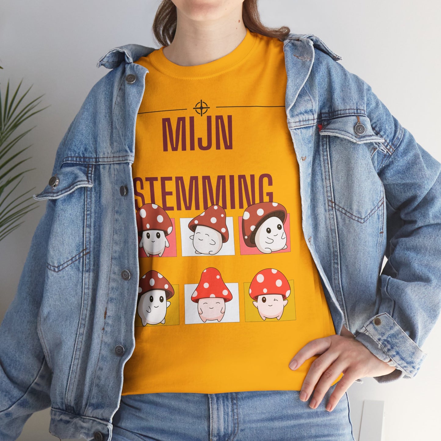 Mijn Stemming Herfst T-Shirt – Unisex Funny Paddenstoel Shirt | Enkelzijdig Bedrukt | Gildan 5000