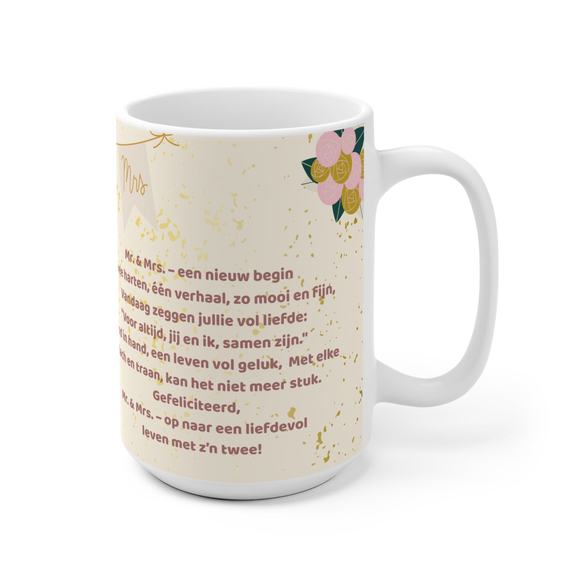 Mr. & Mrs. Trouw Mok – Romantisch Cadeau Printify