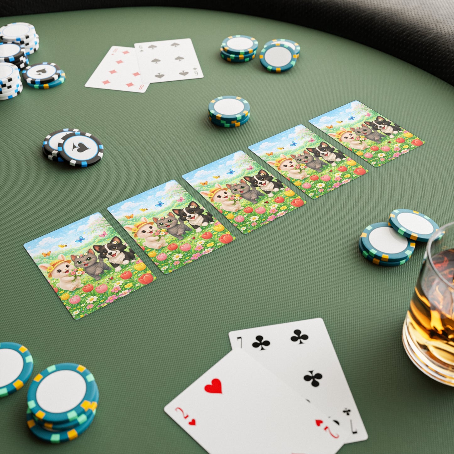Nikita, Maggie & Shelby Lente Speelkaarten – Fleurig Pokerdeck met Dieren & Bloemen