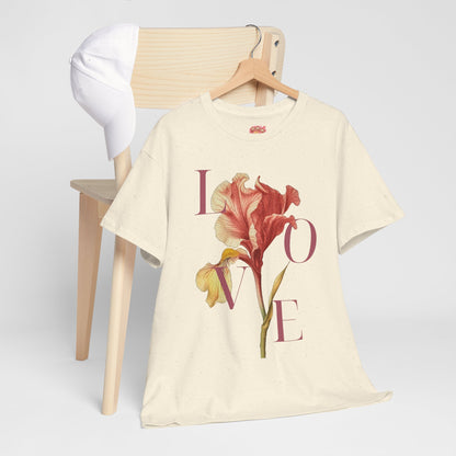 Valentijn Shirt LOVE Flower – Unisex T-Shirt Adult | Gildan 5000 | Valentijn 2026