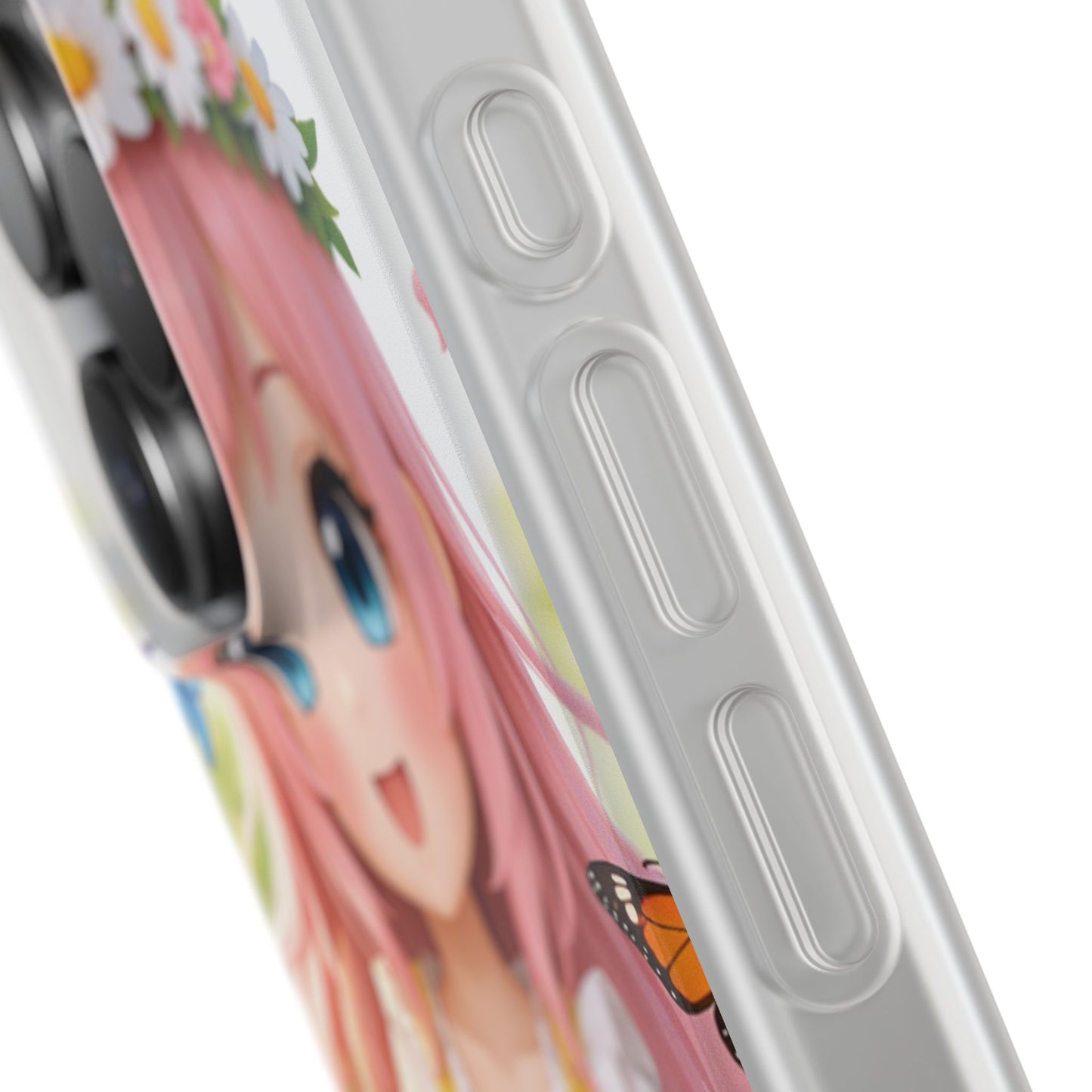 Lente Girl Telefoonhoesje – Kawaii Anime Bloemen Design – Transparante Flexi Case – iPhone & Samsung Galaxy – Creatieve Aap Lente 2026