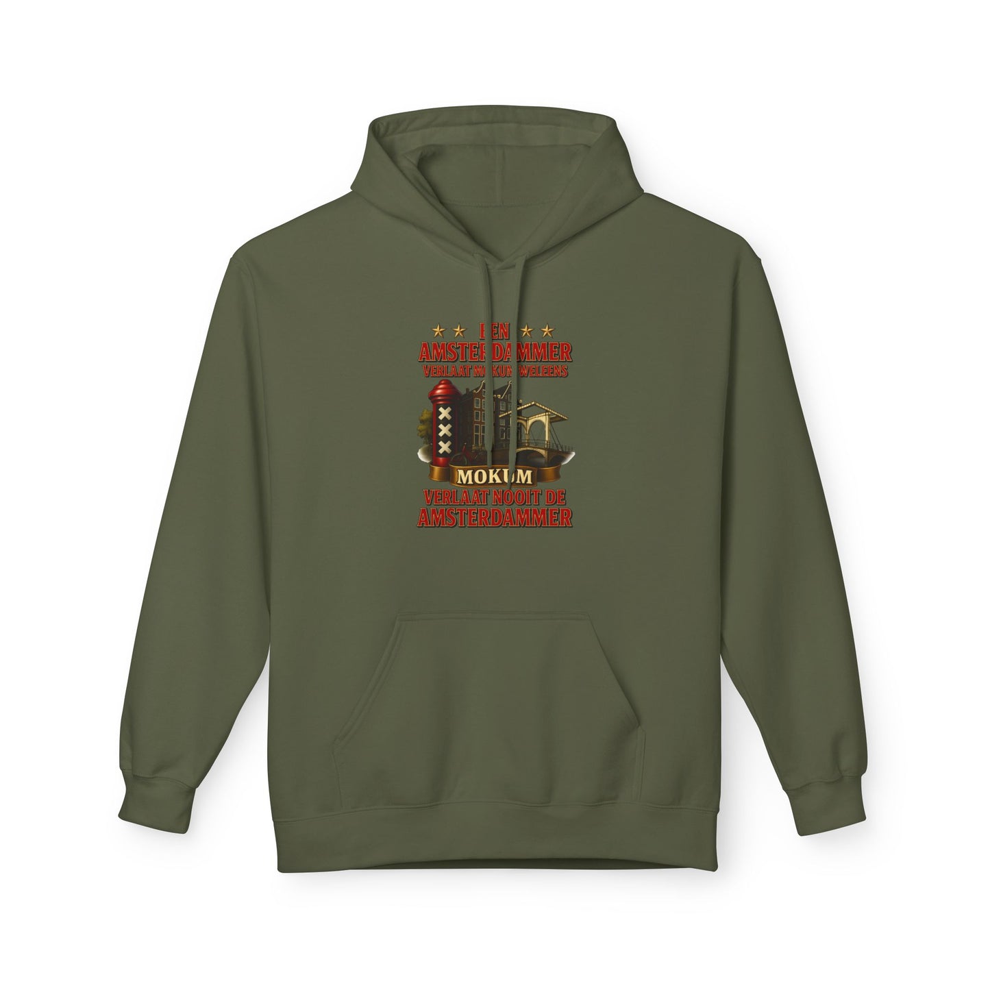 Hoodie Amsterdammer Military Grey