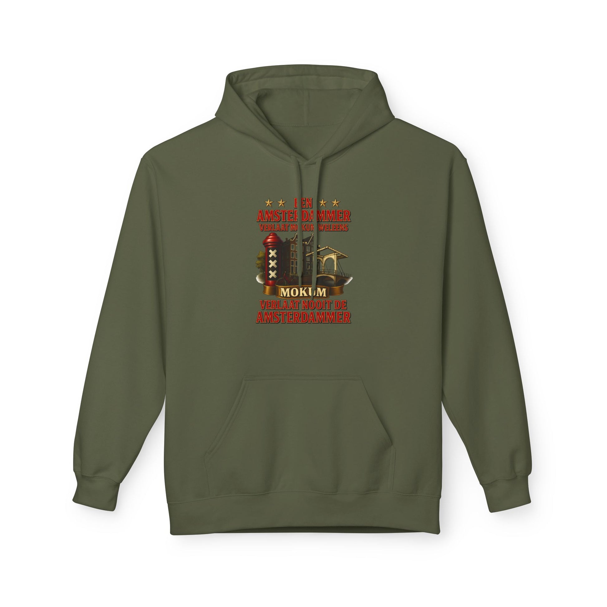 Hoodie Amsterdammer Military Grey