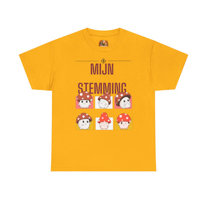 Mijn Stemming Herfst T-Shirt – Unisex Funny Paddenstoel Shirt | Enkelzijdig Bedrukt | Gildan 5000