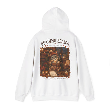 Shelby Reading Season Hoodie – Unisex Cozy Herfst Hoodie | Katten Hoodie | Gildan 18500