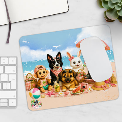 Zomer Mood Muismat | Creatieve Aap Karakters Mousepad | Kawaii Strand Bureau Accessoire
