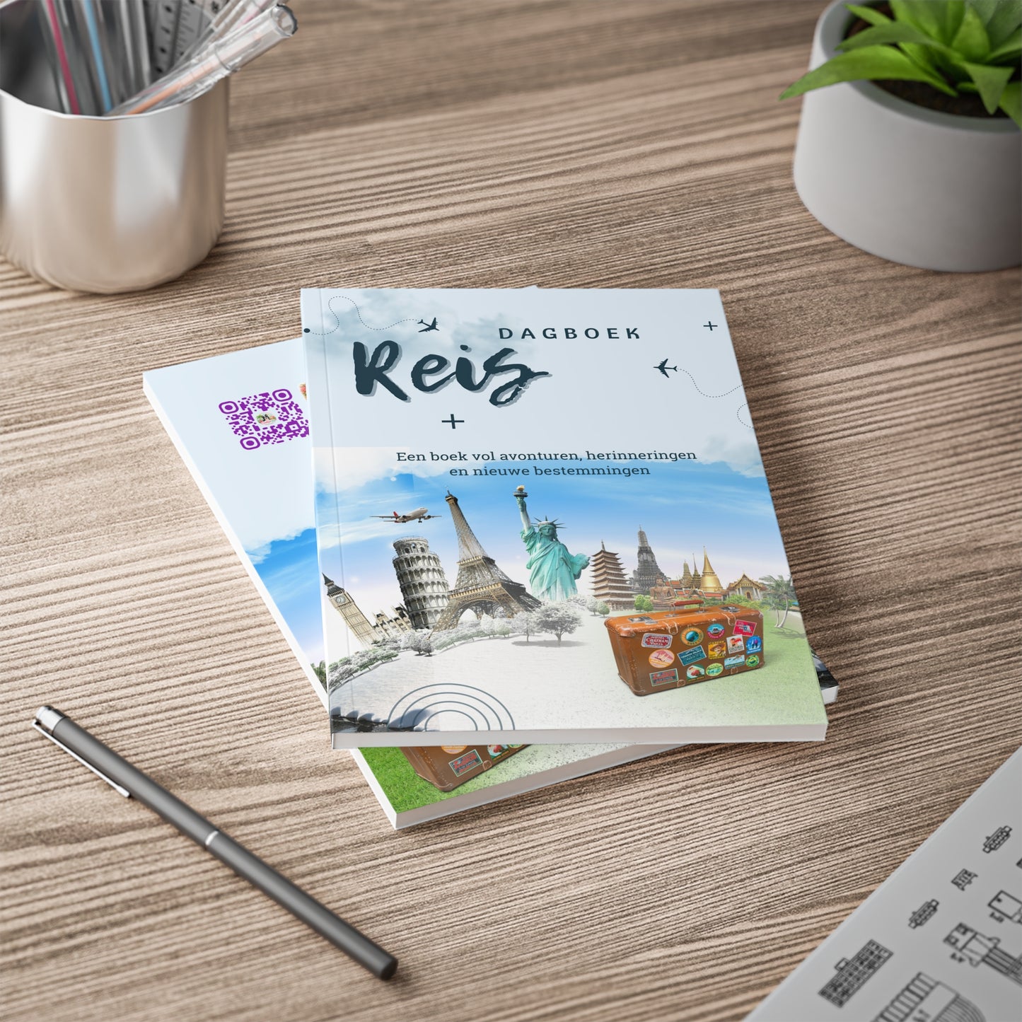 Reis Dagboek Notebook A5 | Travel Journal | Vakantie Dagboek | Bullet Journal | Creatieve Aap