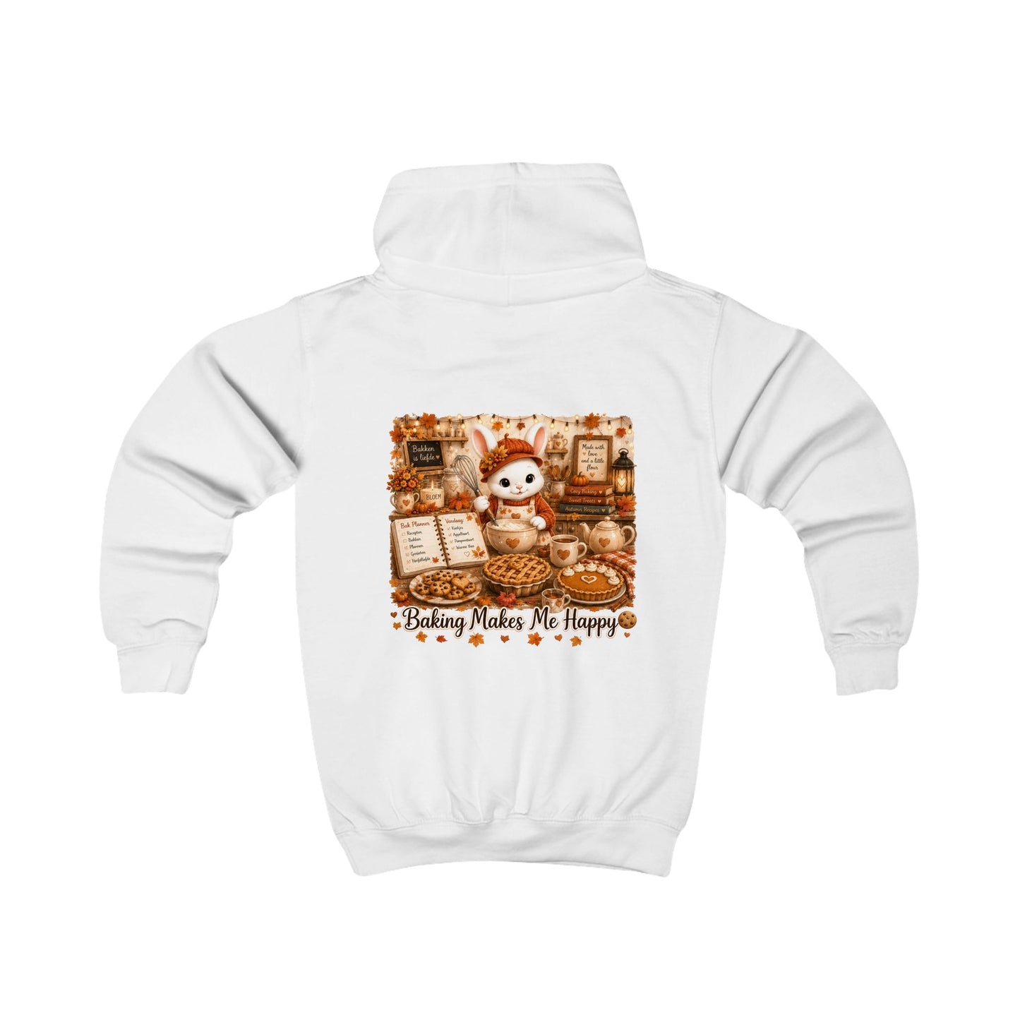Maggie – Baking Makes Me Happy Kinder Hoodie | Herfst 2026 | Creatieve Aap