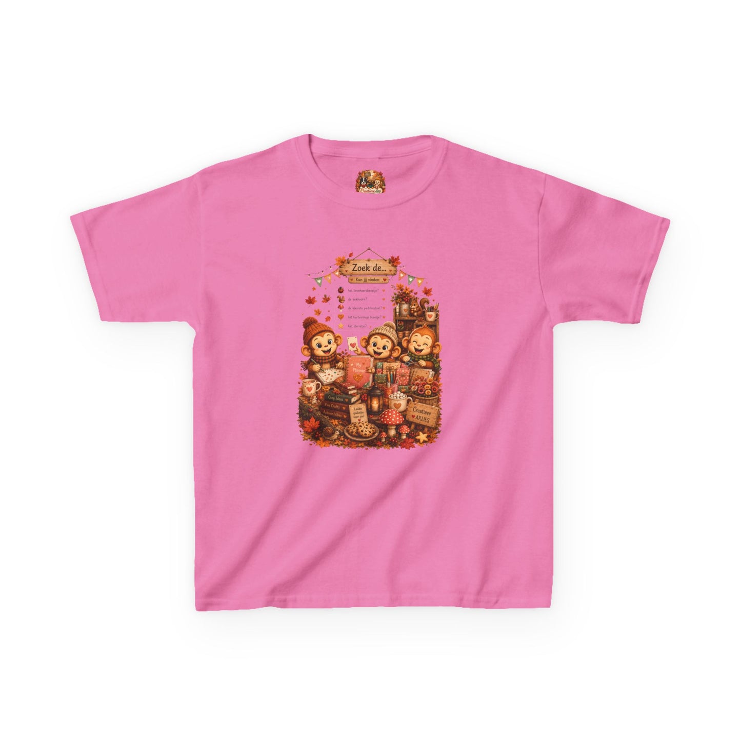 Creatieve Aapjes Herfstspel Kinder T-shirt | Herfst 2026 | Creatieve Aap