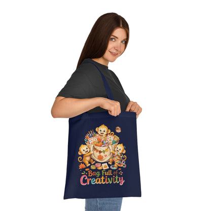 Creatieve Aapjes – Bag Full of Creativity Totebag | 100% Katoen | Herfstcollectie 2026