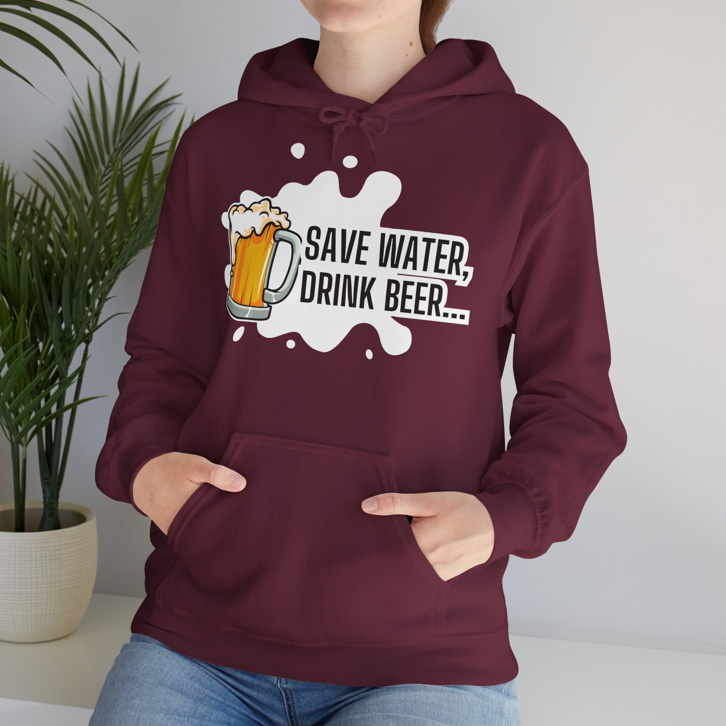 Unisex Heavy Blend™ Hooded Sweatshirt – Save Water, Drink Beer Hoodie